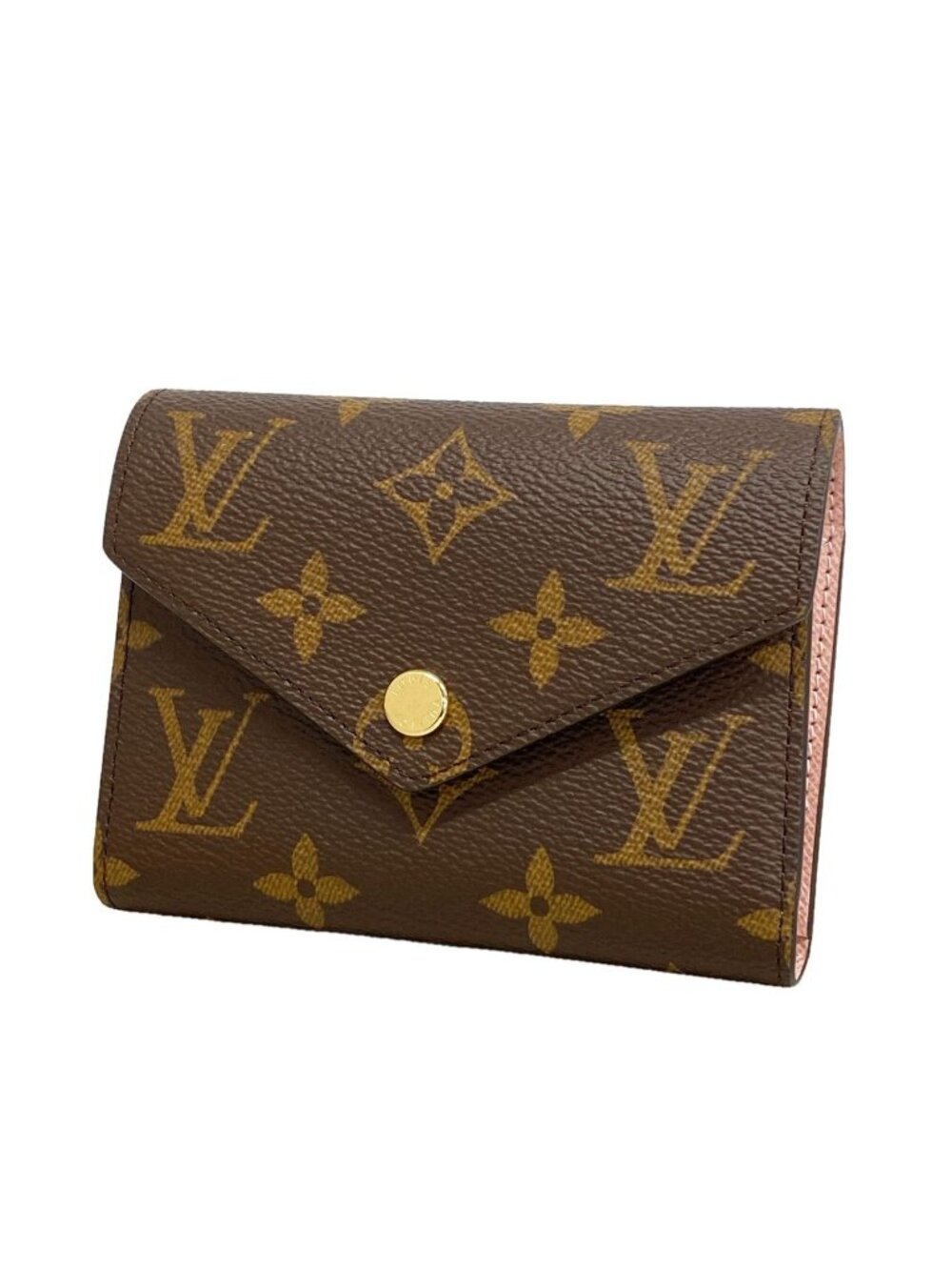 Louis Vuitton Trifold Wallet Monogram Portefeuille Victorine Rose Ballerine